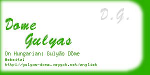 dome gulyas business card
